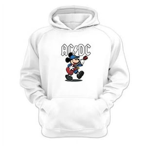 Genérico - Polerón Canguro Raton Acdc Blanco Talla S Unisex