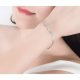 thumbnail image 3 of Pulsera plata 925 ajustable estrellas circón en oro Blanco, 3 of 3