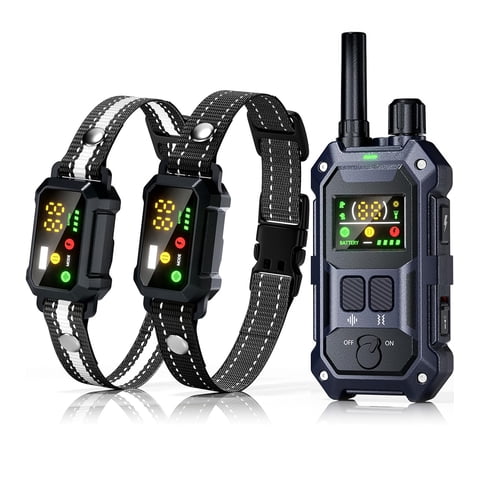 Collar De Adiestramiento Canino Blackdog Military Para 2 Perros 2.5-68 Kg Azul