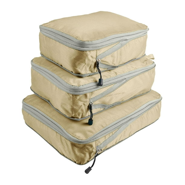 Bolsa Organizadora De Maleta Con Cremallera De Cubo De Embalaje De Compresión Para Zapatos, Pantalones, Camisas, 3 Uds.