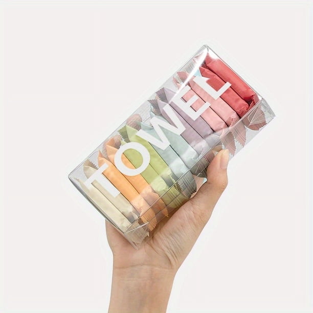 14pcs/set Compressed Disposable Washcloths Travel Portable Cotton Facial Cleansing Towel Thickened Wet And Dry Dual-use