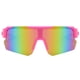 thumbnail image 2 of POLASUP GAFAS LENTES DE SOL Gafas de sol deportivas en rosa y blanco con lentes iridiscentes multicolor. Diseño moderno, protección UV 400. Ideales para ciclismo, running y actividades, 2 of 5