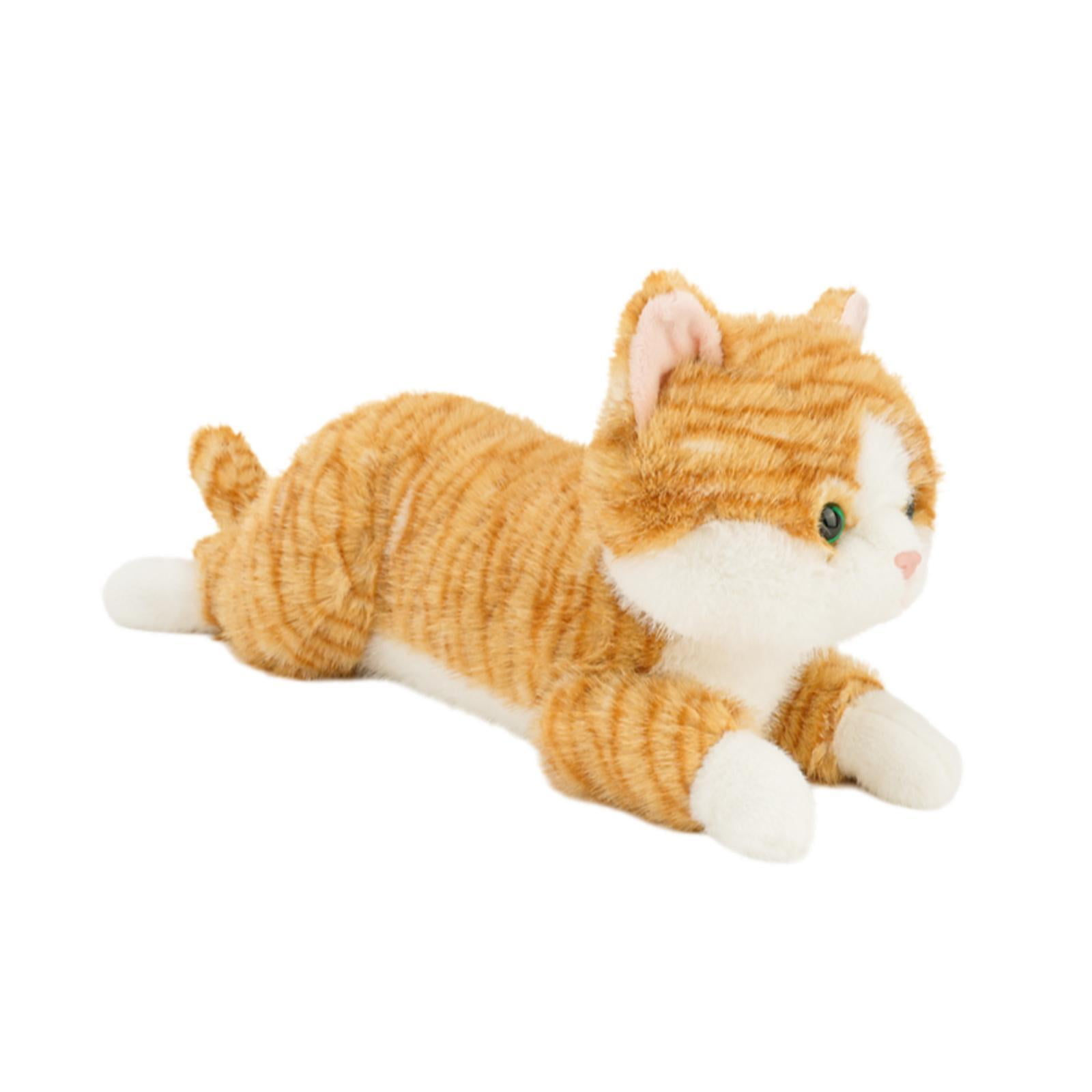 Magideal - Gatito De Peluche, Animal De Peluche De Gato, Cómodo, Suave Y Realista, Muñeco De Gato De Peluche, Lindo Juguete De Peluche Para Dormitorio, Sofá De Amarillo