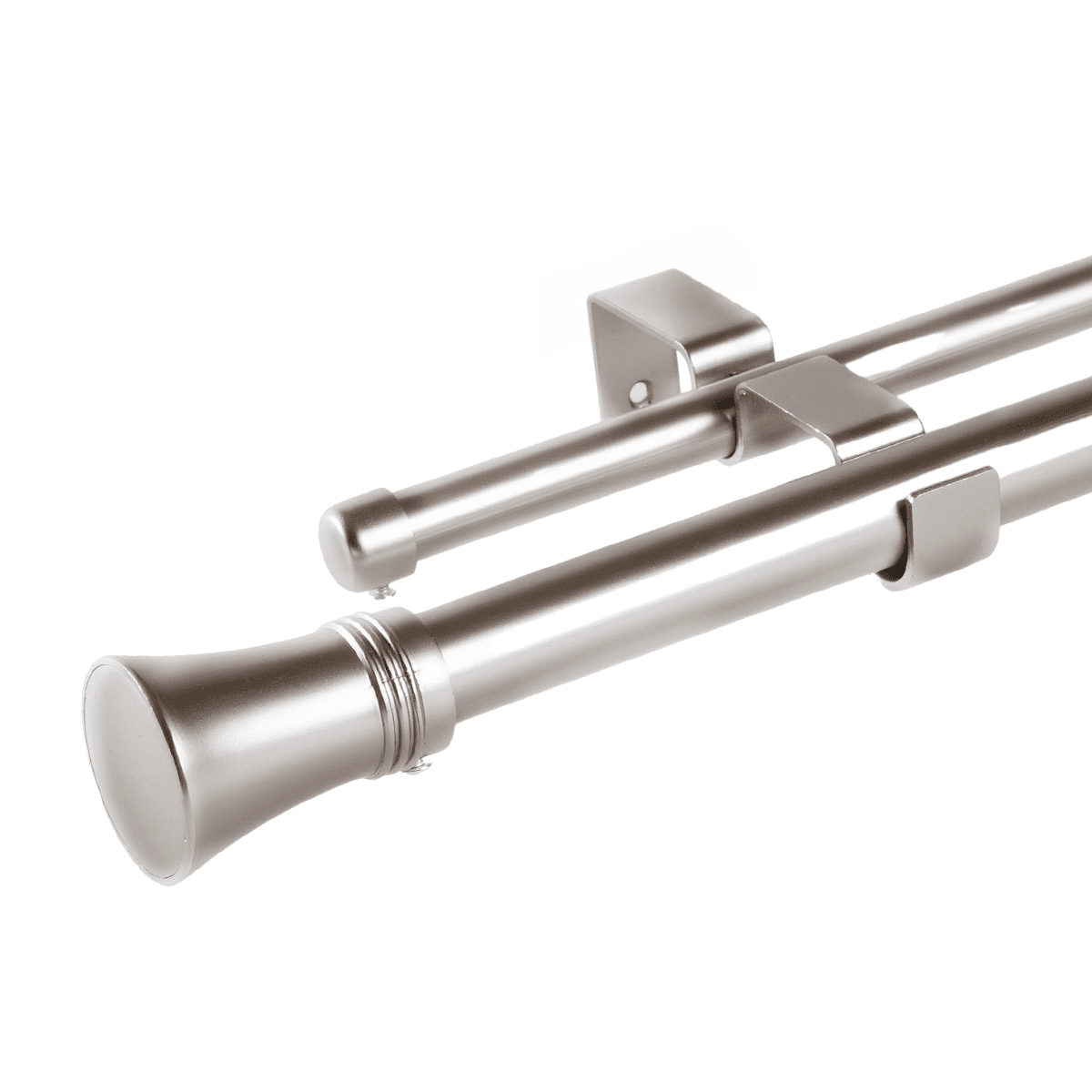 Metalhsa - Set Barras Para Cortina Doble 16/19 Mm Extensible De 170-320 Cm Satín Cónico