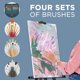 thumbnail image 4 of Kit de pintura Jumbl Deluxe de 131 piezas con 72 óleos, acrílicos y acuarelas, 4 of 8
