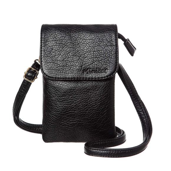 Bandolera MINICAT con bolsillos espaciosos para mujer (negra)