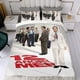thumbnail image 4 of 12 Hombres Sin Piedad Conjunto de sábanas temático, trío de piezas, cómodo y amigable con la piel, diseño único, regalo de decoración para el hogar para familiares, amigos y fans,173cm *218cm, 4 of 6
