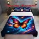 thumbnail image 1 of 3pcs Colorful Butterfly Theme Printed Three Piece Bedding Set Soft Quilt Cover And Two Pillowcases, 1 of 5