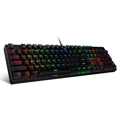 Redragon K582 Surara Rgb Led Teclado Mecánico Para Juegos Retroiluminado Con 104 Teclas-interruptores Lineales Y Rojos Silenciosos
