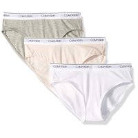 Braguitas De Bikini Calvin Klein De Algodón Moderno Para Niñas, Paquete De 3