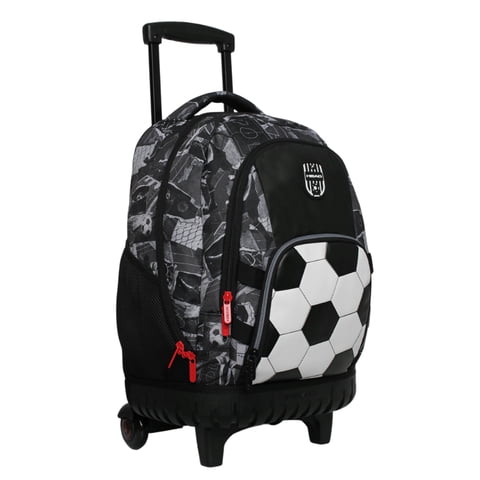 Mochila Con Ruedas Infantil New Kodiac Pelota Negro Head