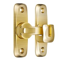 Magideal - Cerradura De Puerta De Granero, Cerradura De Puerta Con Mosquitera, Cerradura De Puerta De Habitación, Aleación De Zinc, Cerradura De Puerta Plegable, Oro Brillante