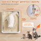 thumbnail image 3 of Caja de Arena para Gato Cerrada de Acero Inoxidable GOYJOY Grande con Tapa, 3 of 6