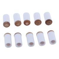 Magideal - 10 Uds Puntas Para Tacos De Billar Y Casquillos Puntas Para Tacos De Billar Piezas De Palo De Billar Accesorios De Reparación Puntas Marrones Palo De 11Mm