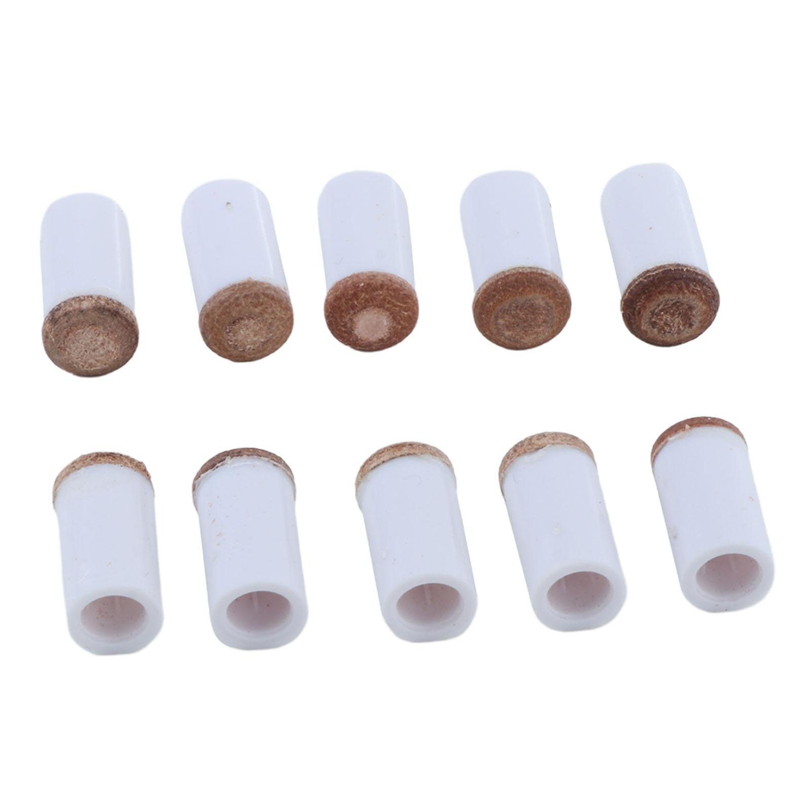Magideal - 10 Uds Puntas Para Tacos De Billar Y Casquillos Puntas Para Tacos De Billar Piezas De Palo De Billar Accesorios De Reparación Puntas Marrones Palo De 11Mm