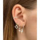 thumbnail image 2 of Argollas Pequeñas Con Corazón Plata 925 Niña Mujer, 2 of 3