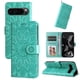 thumbnail image 1 of Funda tipo cartera FOXDOCK para Google Pixel 9 Pro XL , diseño girasol en relieve, cuero PU, cierre magnético, soporte y tarjetero, 1 of 5