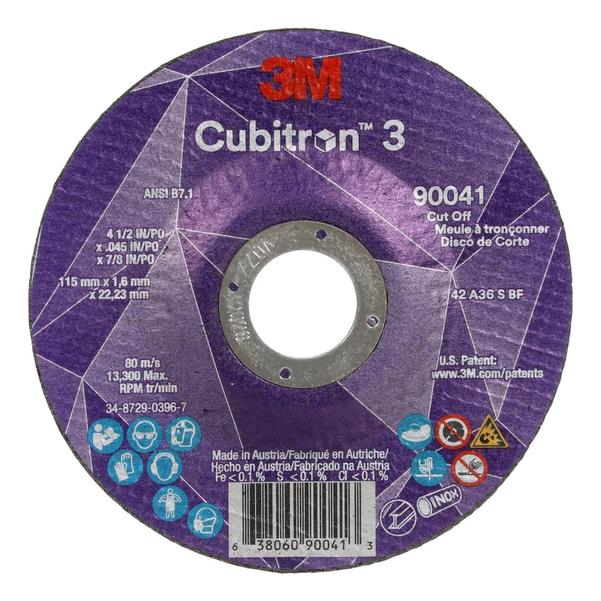 Pack 25 Disco Corte 4 1/2" Cubitron 3 90041 G36+ 3m Violeta 4 1/2