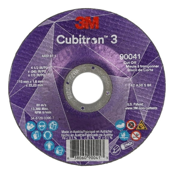Pack 25 Disco Corte 4 1/2" Cubitron 3 90041 G36+ 3M violeta 4 1/2
