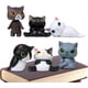 thumbnail image 1 of Juego de figuras de gato - Adorables figuras de gato para vestir | Mini figuras de gato divertidas, creativas y originales para decorar pasteles, decoración del hogar y manualidades., 1 of 7
