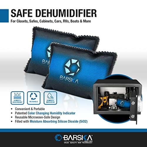 Barska Safe Safe Absorber Dehumidificador Para Armarios Para El Hogar, Cajas Fuertes Y Automóviles, Azul Barska Ver Descripción