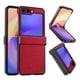 thumbnail image 1 of Classic Solid Color Textile Leather Phone Case For Samsung Galaxy Z Flip5, 1 of 3