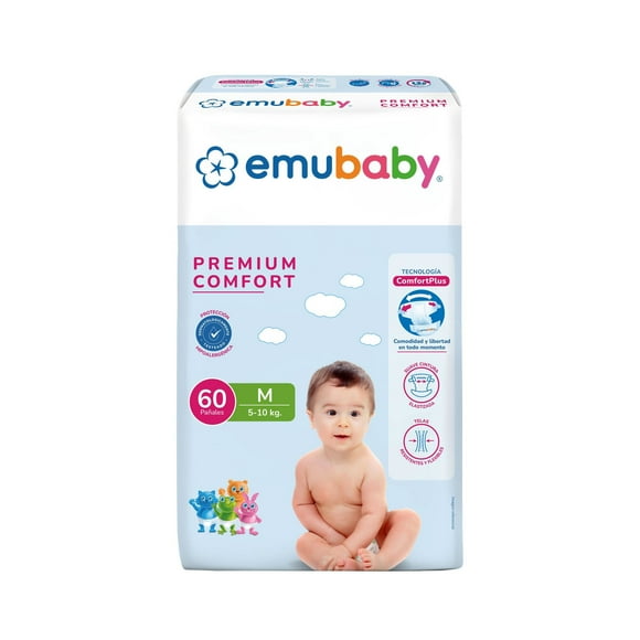 Pañales Emubaby Comfort M, 60 Un