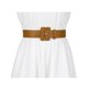 thumbnail image 4 of INSPIRE CHIC Cinturones Puros para Damas de Talla Grande, Cinturón de Cintura Ancho con Hebilla Rectangular Ajustable para Vestido 27.95-34.25" Marrón, 4 of 4