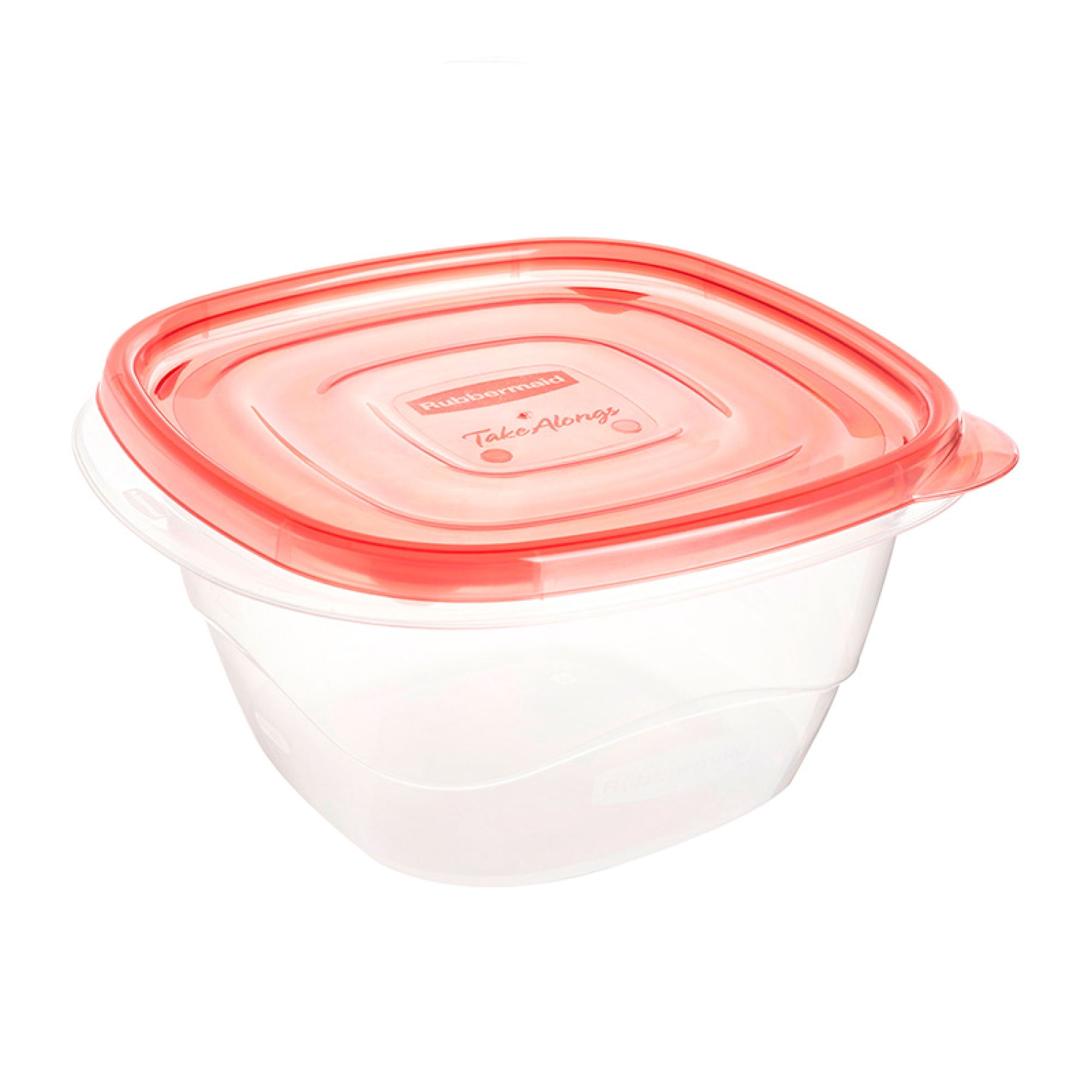 Pack De Hermético Cuadrados 1.2L Takealongs Polipropileno 3 Piezas Transparente - Rojo