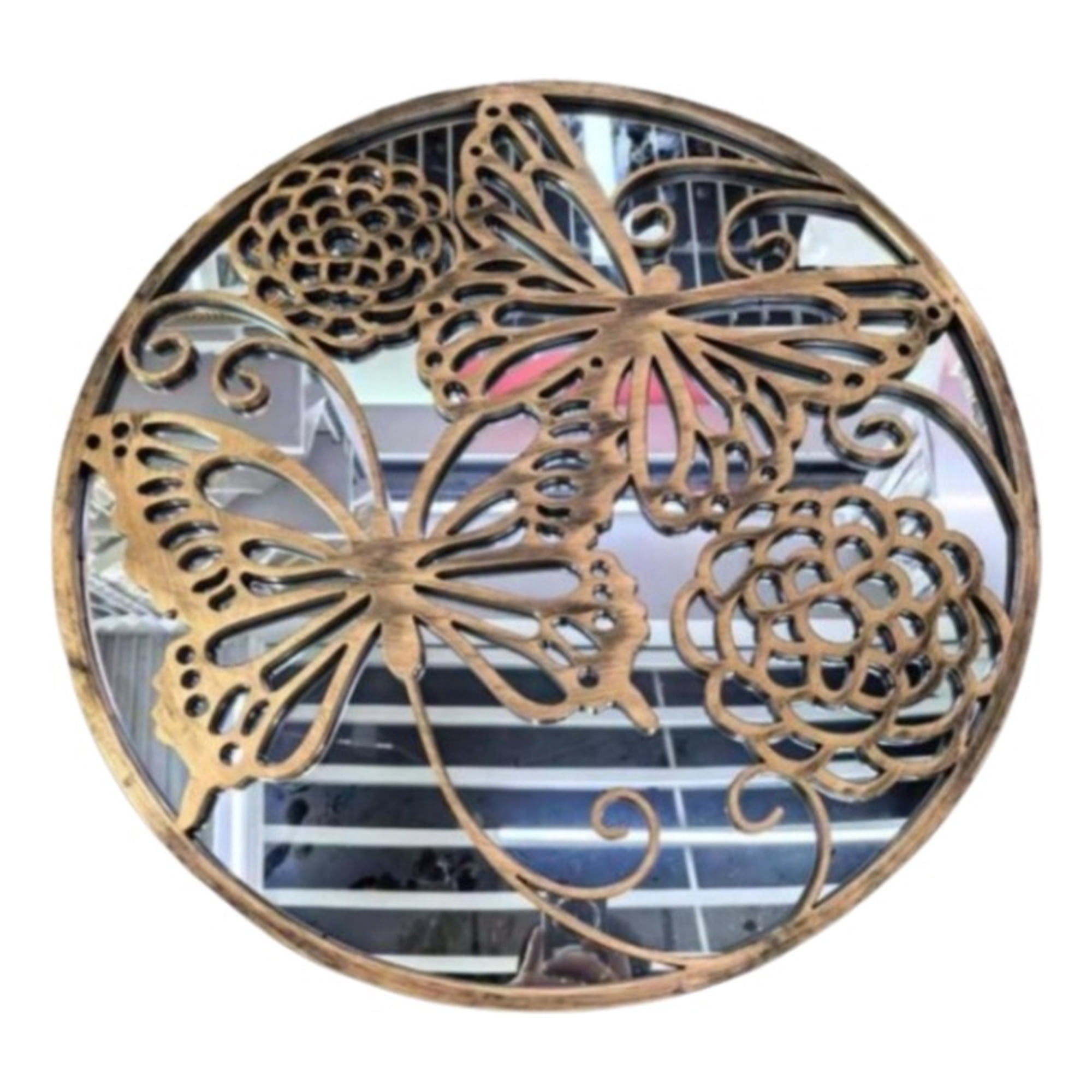 Genérico - Espejo Pared Decorativo Adorno Mural Diseño Flora Fauna Jhn