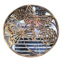 Genérico - Espejo Pared Decorativo Adorno Mural Diseño Flora Fauna Jhn