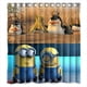 thumbnail image 1 of Cortina de ducha de baño con ganchos de los pingüinos de Madagascar y Minion Gru, mi villano favorito, 66 x 72 pulgadas, 1 of 3