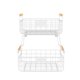 thumbnail image 1 of Organizador 2 Canastas Apilables Mango De Madera Blanco, 1 of 4