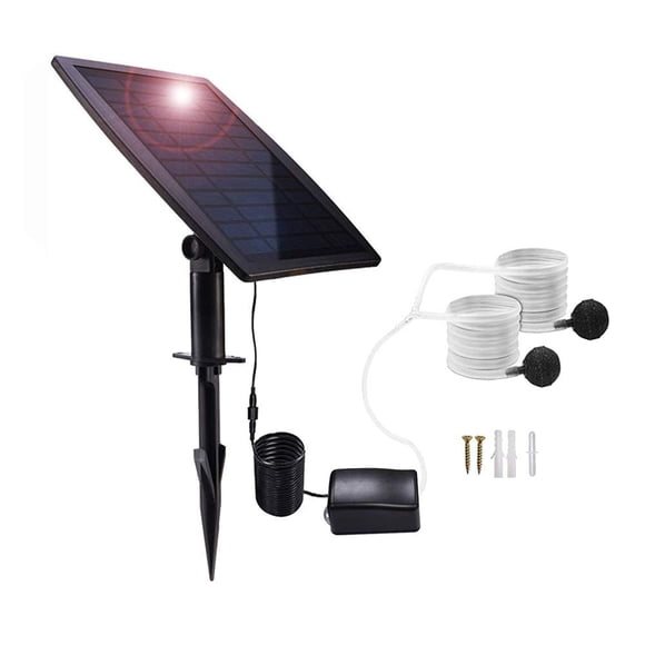 Kit de bomba de aire con energía solar Lancoon de 2,5 W para pecera de jardín