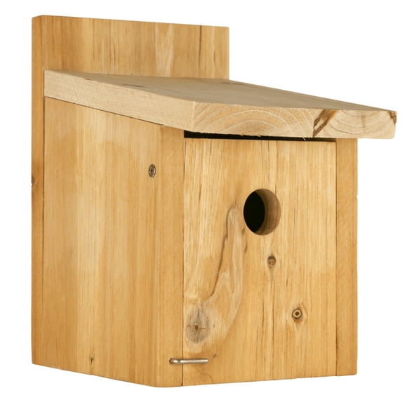 Casa para Pájaros Wild Wings de Cedro Marrón con Puerta de Limpieza