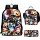thumbnail image 1 of 3Pcs Set My Hero Mochila Academia Backpacks with Lunch Bags Pencil Case ,Cartoon Large Capacity School Bags for Grade 1-5, 1 of 3