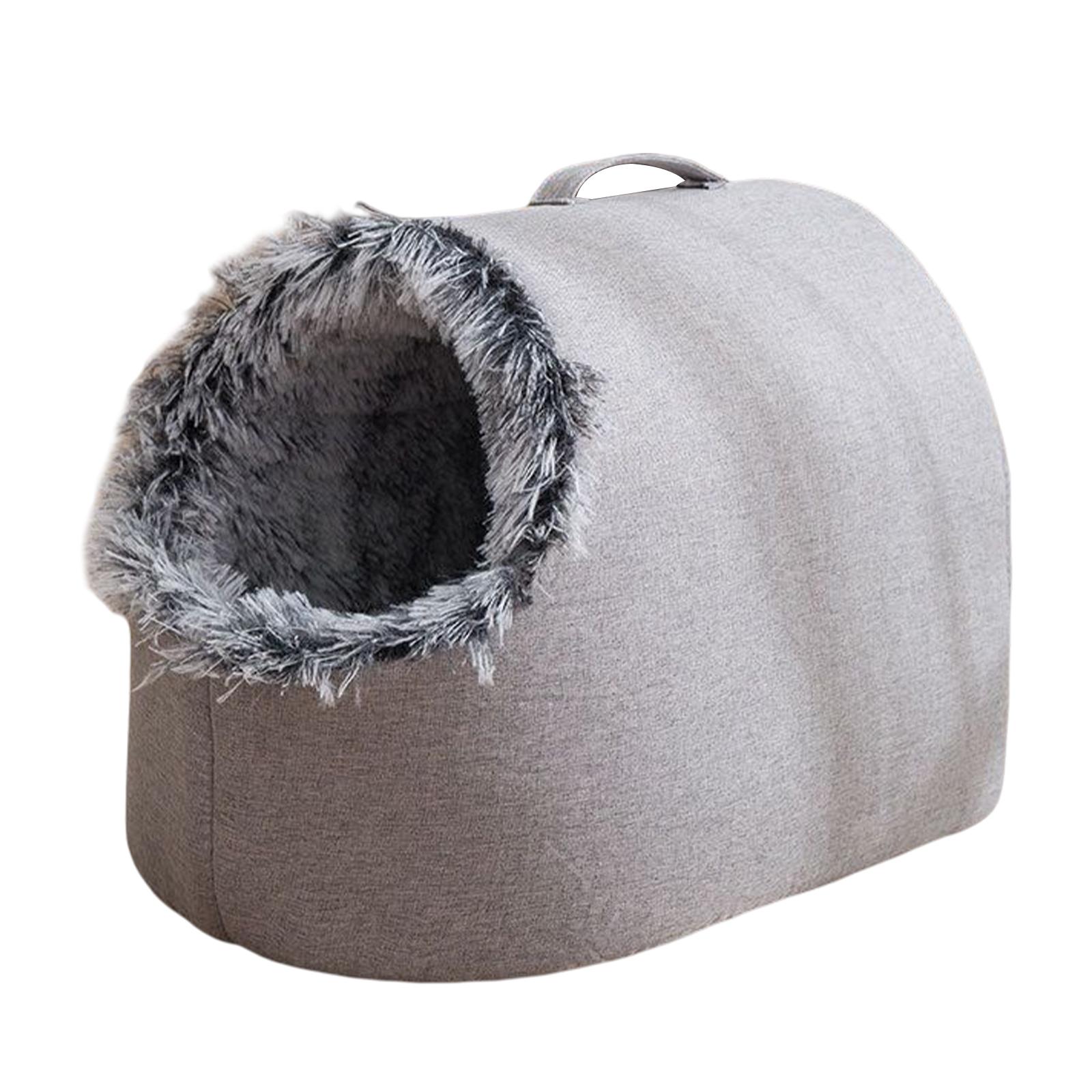 Magideal - Cómoda Casa Para Gatos, Nido, Cama Para Dormir Para Perros, Caseta Para Cachorros, Cálido Invierno, Lavable Para Interiores Y Exteriores, Cueva Para , Gris Claro