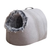 Magideal - Cómoda Casa Para Gatos, Nido, Cama Para Dormir Para Perros, Caseta Para Cachorros, Cálido Invierno, Lavable Para Interiores Y Exteriores, Cueva Para , Gris Claro
