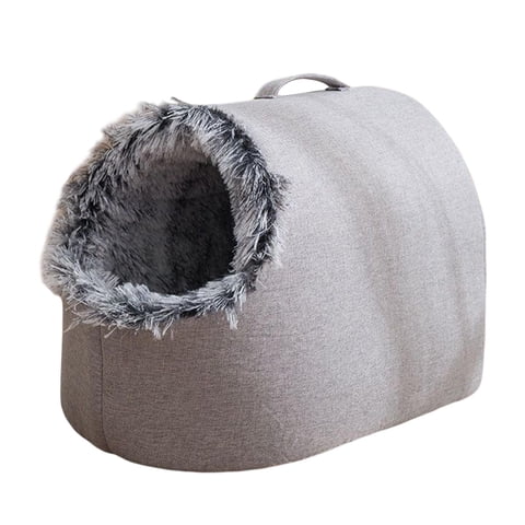 Magideal - Cómoda Casa Para Gatos, Nido, Cama Para Dormir Para Perros, Caseta Para Cachorros, Cálido Invierno, Lavable Para Interiores Y Exteriores, Cueva Para , Gris Claro