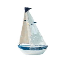 Bothyi - Adorno De Escritorio En Miniatura Con Forma De Barco De Vela Para Decorar La Chimenea Y La Sala De Estar