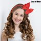 thumbnail image 5 of Unique Bargains Diadema con Lazo Moda Linda Diadema de Poliéster para Adolescentes 5.9x4.4 Pulgadas Rojo, 5 of 7