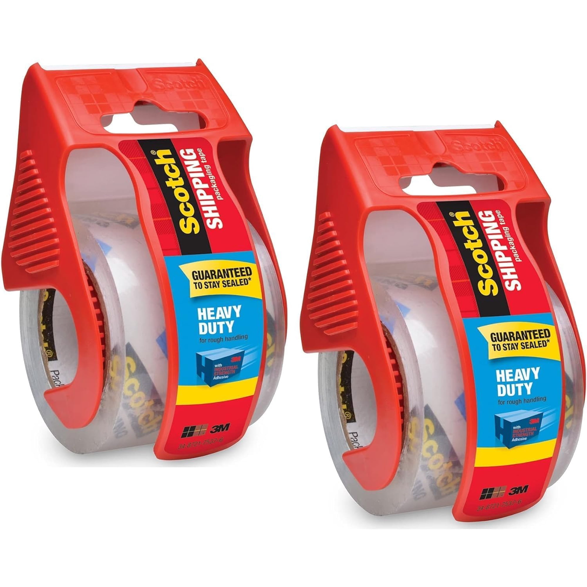 Cinta De Embalaje Scotch Heavy Duty De 5 Cm X 20 M, Transparente, 2 Unidades