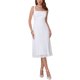thumbnail image 2 of INSPIRE CHIC Vestido de Encaje para Mujer con Tirantes Cuello Cuadrado Sin Mangas Formal de Noche Cóctel Midi M Blanco, 2 of 6