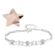 thumbnail image 1 of Pulsera plata 925 ajustable estrellas circón en oro Blanco, 1 of 3