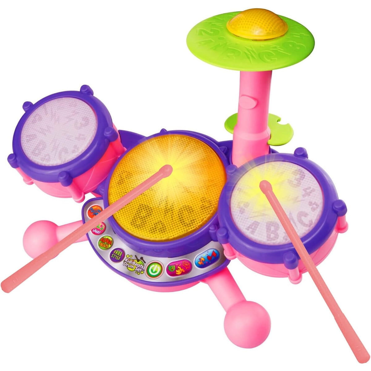 Batería Infantil Vtech Kidibeats Rosa Con Luces Y Sonidos