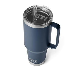 Vaso Yeti Rambler De 1,25 L Con Asa Y Tapa Con Pajita, Color Azul Marino