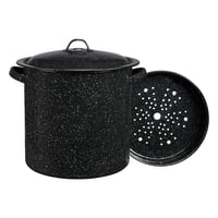Vaporizador Granite Ware De 15,5 Litros Con Estante De Porcelana Negra