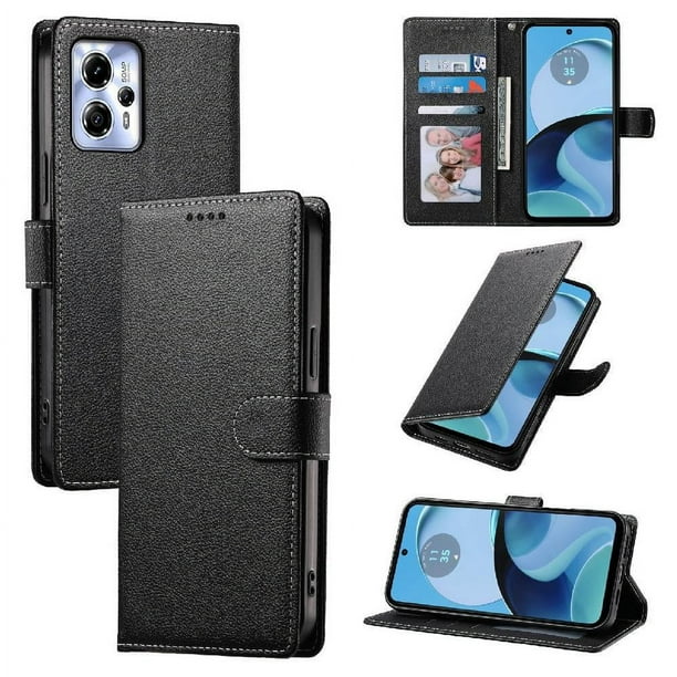 Funda para FOXDOCK Motorola Moto G23 4G– Cuero Premium, 3 ranuras para tarjetas, Protección contra impactos