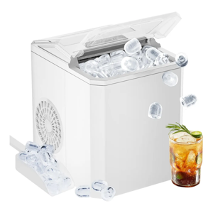 Movi - Maquina Para Hacer Hielo, 9 Cubos Cada 8 Minutos, 2 Tamaños De Cubo