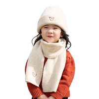 Crusec - Conjunto De Gorro Y Bufanda De Lana Tejido Invierno Para Niños